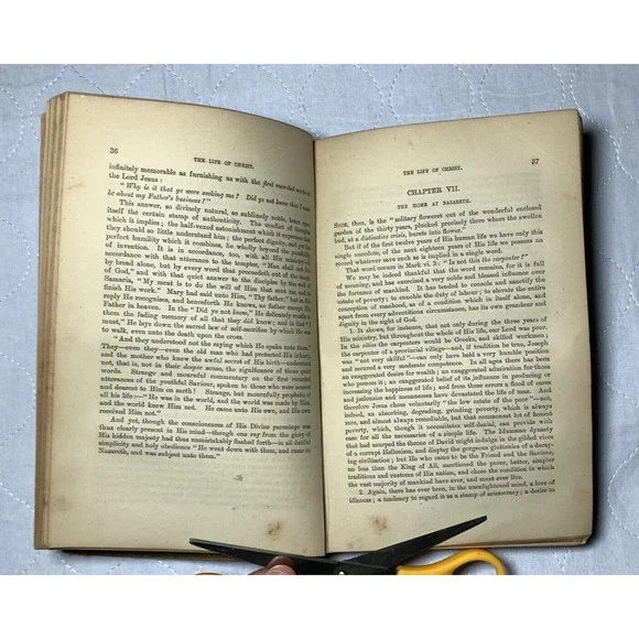 Antique 1874 The Life of Christ Hardcover Book Frederic Farrar Hurst & Company - Picture 16 of 16
